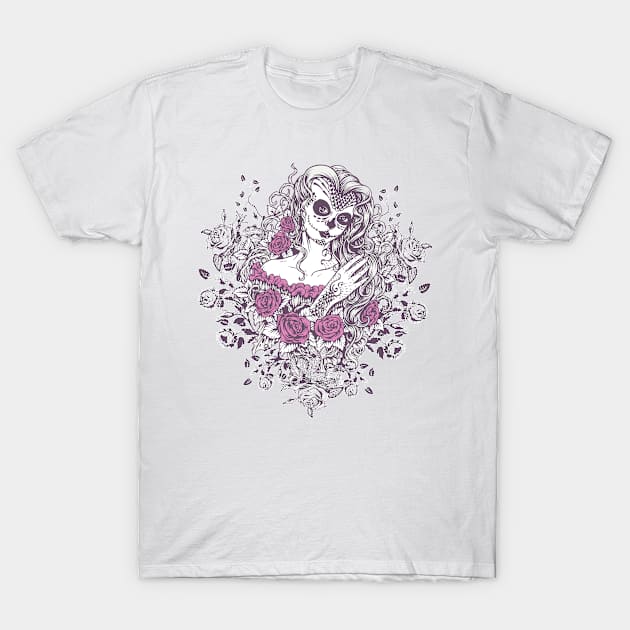 Girl with Roses T-Shirt by viSionDesign